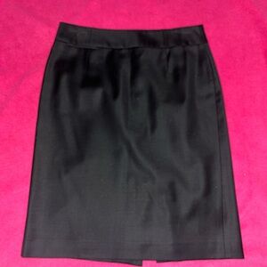 J. Crew Black Pencil Skirt with Clean Waistband